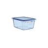 Récipient 1/2 en plastique bleu clair avec couvercle hauteur cm 15