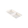 Envase Duni para llevar con tapa de pulpa blanca 23,6x23,1 cm