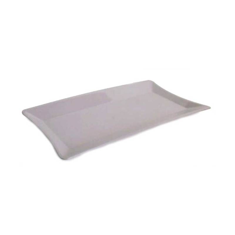 Plateau rectangulaire en pbt blanc 50x30 cm