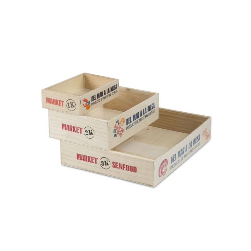 Caja de madera para marisco 100% Chef cm 21x13