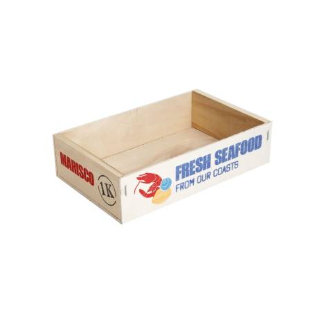Caja de madera para marisco 100% Chef cm 21x13