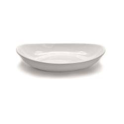 Plato ovalado de porcelana blanca de hotel cm 36