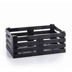 Caja de fibra de madera y pp negro 22x14x8,5 cm