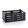 Caja de fibra de madera y pp negro 22x14x8,5 cm