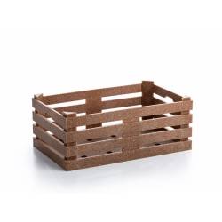 Caja de fibra de madera y pp color natural 22x14x8,5 cm