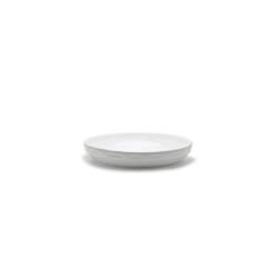 Plato redondo apilable Cordonata porcelana blanca cm 28x6,5