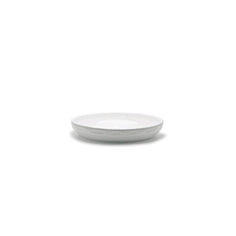 Plat rond empilable Cordonata en porcelaine blanche cm 28x6,5