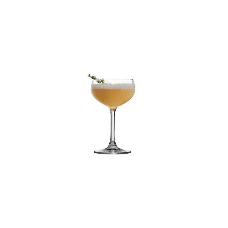 Tasse de bar rétro urbaine en verre clair cl 21