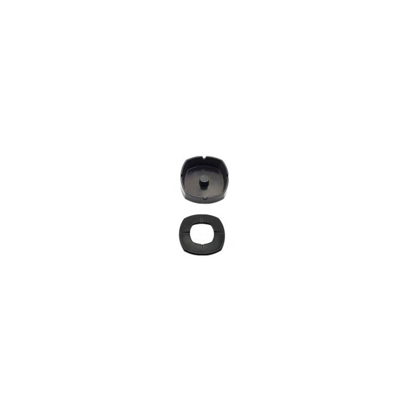 Cendrier coupe-vent en nylon noir 9,7x9,7x3,6 cm