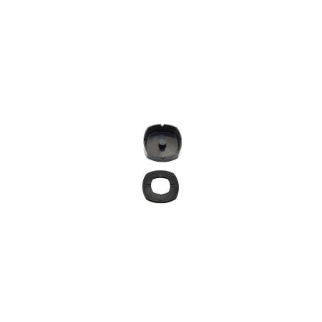 Cendrier coupe-vent en nylon noir 9,7x9,7x3,6 cm