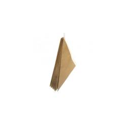 Conos desechables de papel marrón con interior blanco cm 24x17