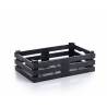 Caja de fibra de madera y pp negro 22x14x6,7 cm