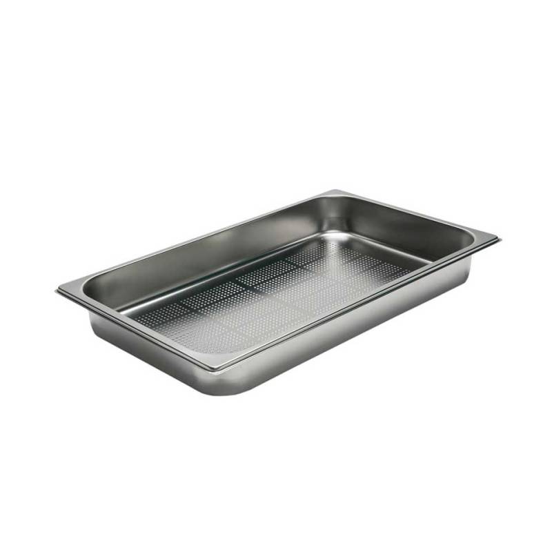 Bol gastro 1/1 fond perforé en acier inoxydable cm 6,5