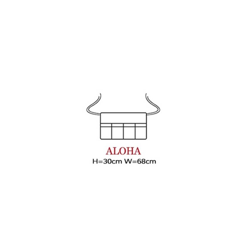 Delantal Aloha de piel sintética marrón 68x30 cm