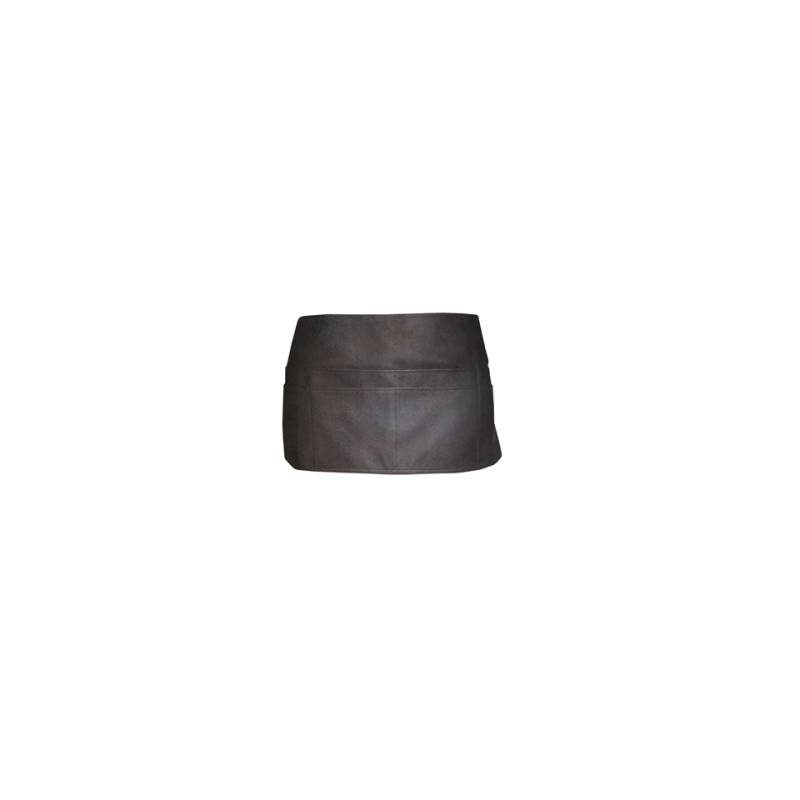 Delantal Aloha de piel sintética marrón 68x30 cm