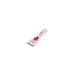 Grattoir en acier et plastique rouge pour plaques de cuisson à induction 14,5 cm