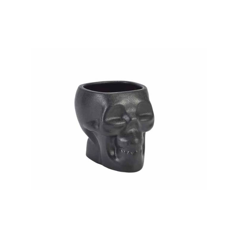 Taza Tiki Calavera de cerámica negra cl 80