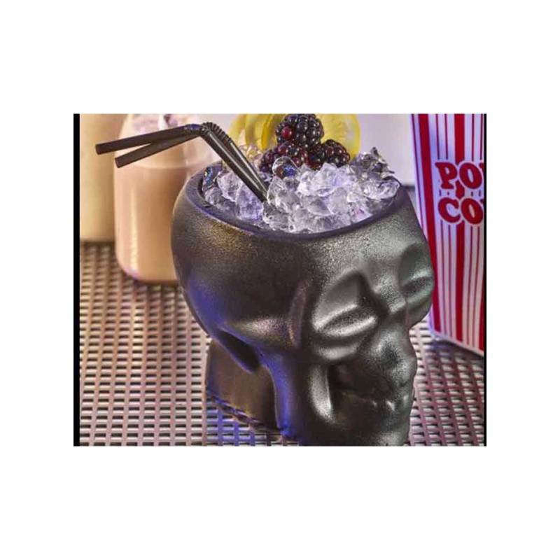 Taza Tiki Calavera de cerámica negra cl 80