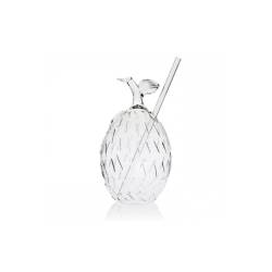 Mango 100% Chef vaso con pajita vidrio borosilicato cl 50