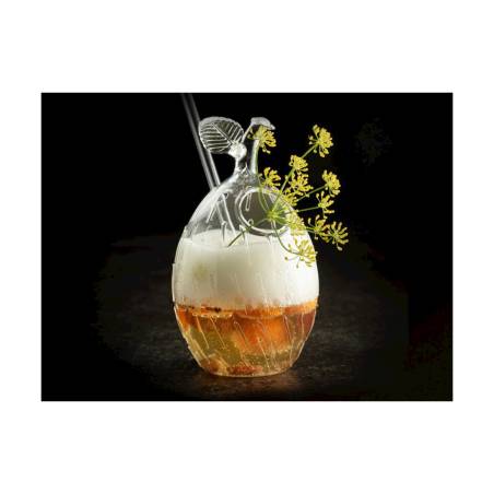 Mango 100% Chef vaso con pajita vidrio borosilicato cl 50