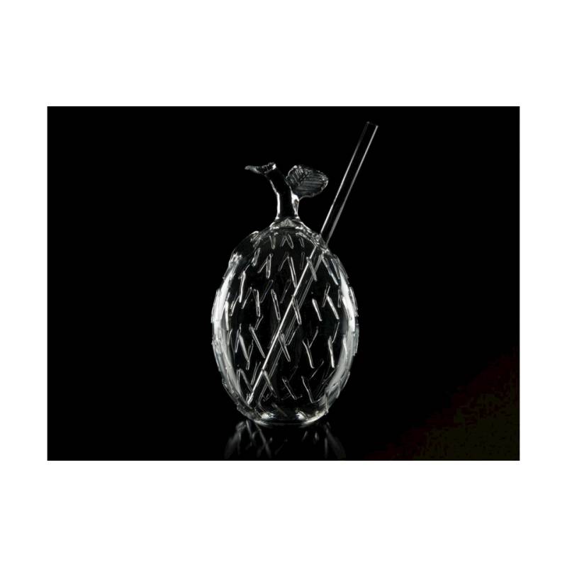Mango 100% Chef vaso con pajita vidrio borosilicato cl 50