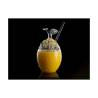 Verre à mangue 100% Chef avec paille verre borosilicaté cl 50