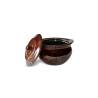 Mini cocotte con tapa de porcelana marrón 11 cm