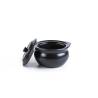 Mini cocotte con tapa en gres negro 13x7,5 cm