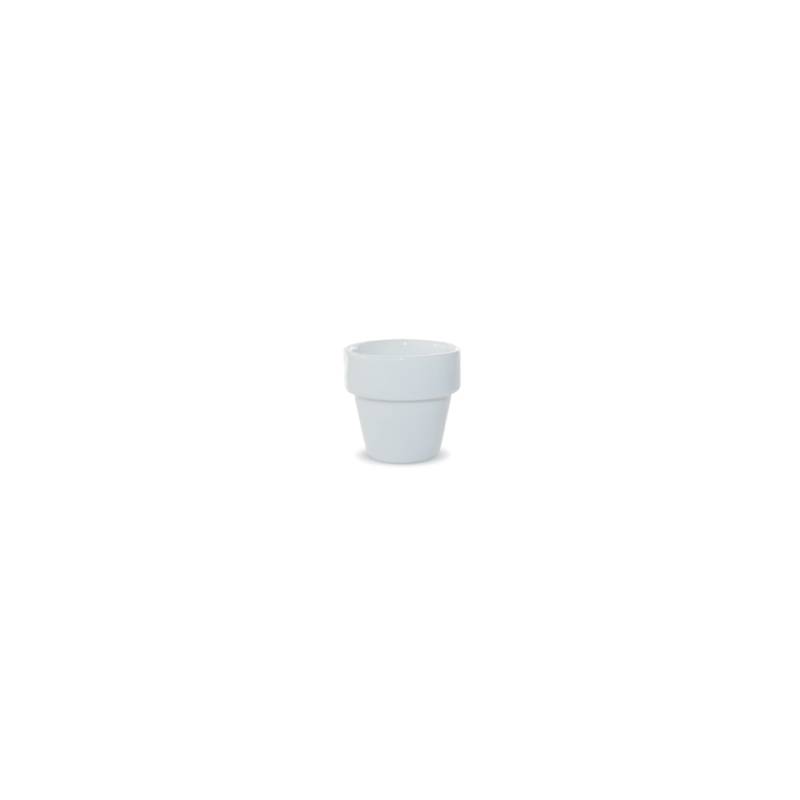 Jarre miniature en porcelaine blanche 4,9x4,7 cm