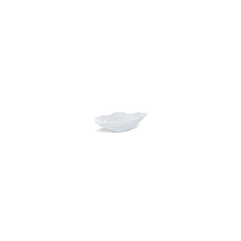 Huître miniature en porcelaine blanche 12x7 cm