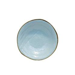 Mediterraneo Novità Home turquoise ceramic soup plate cm 24