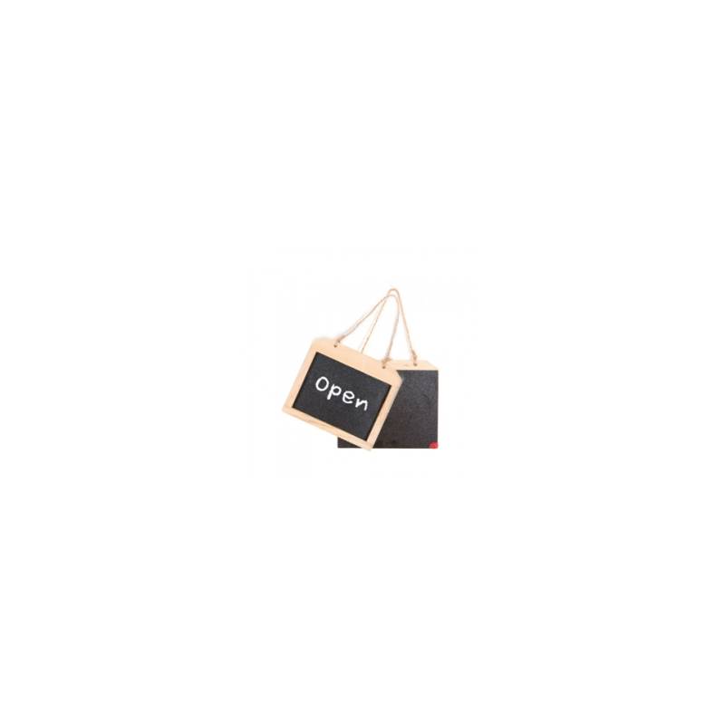 Pizarra de madera con cuerda cm 16x14x1,2