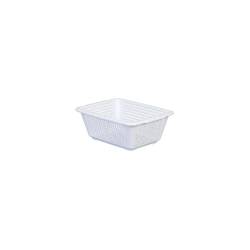 Cesta Araven de polipropileno blanco perforado 11,2x29,8x22,8 cm