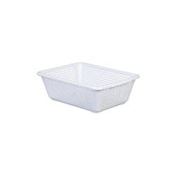 Panier Araven en polypropylène blanc perforé 13x40x29,8 cm