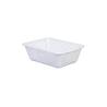 Cesta Araven de polipropileno blanco perforado 13x40x29,8 cm