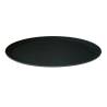 Plateau ovale antidérapant en plastique noir 67.5x55 cm