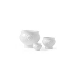 Bol à soupe Hendi Tête de Lion en porcelaine blanche lt 2