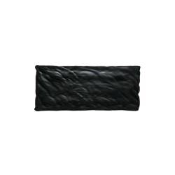 Plateau rectangulaire en mélamine noire effet ardoise 18x40 cm