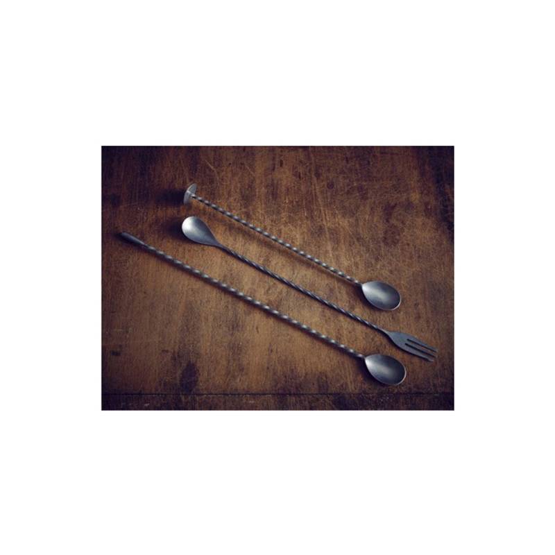 Cuchara de bar con tenedor Vintage line antique acero inoxidable 32 cm