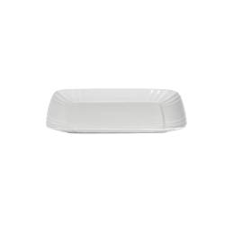 Plateau vintage en porcelaine blanche 22.3x14x2 cm