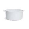 Cocotte ronde à 2 anses en porcelaine blanche 32x14,5 cm