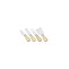 Set de 4 couteaux à fromage en acier inoxydable Umbria avec manche en bois