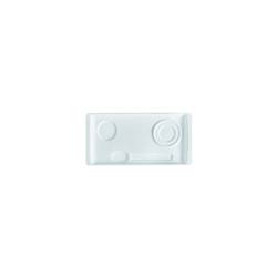 Plateau rectangulaire à café et cappuccino en porcelaine blanche 24x12 cm