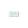 Bandeja rectangular de porcelana blanca para café y capuchino 24x12 cm