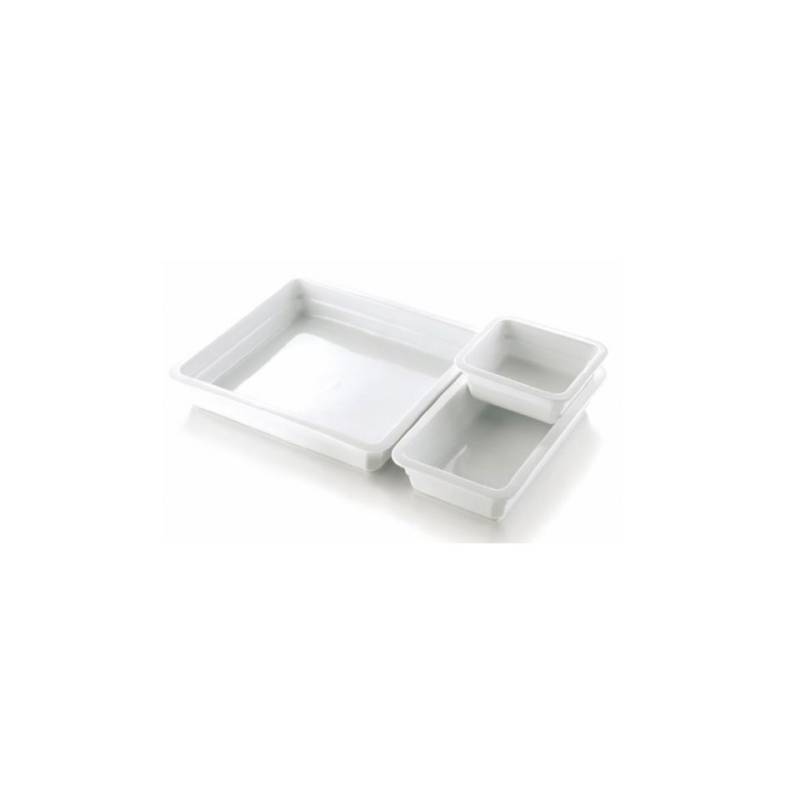 Gastronorm 1/2 Gourmet porcelaine blanche 32x26,5 cm