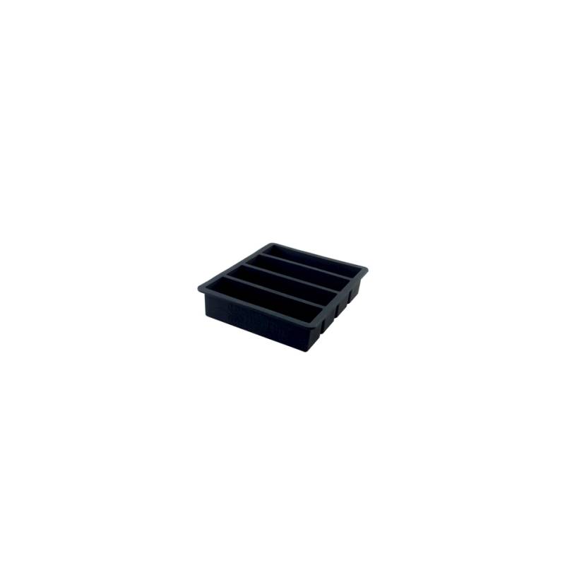 Moule à glace 4 rectangles en silicone noir 13x3 cm