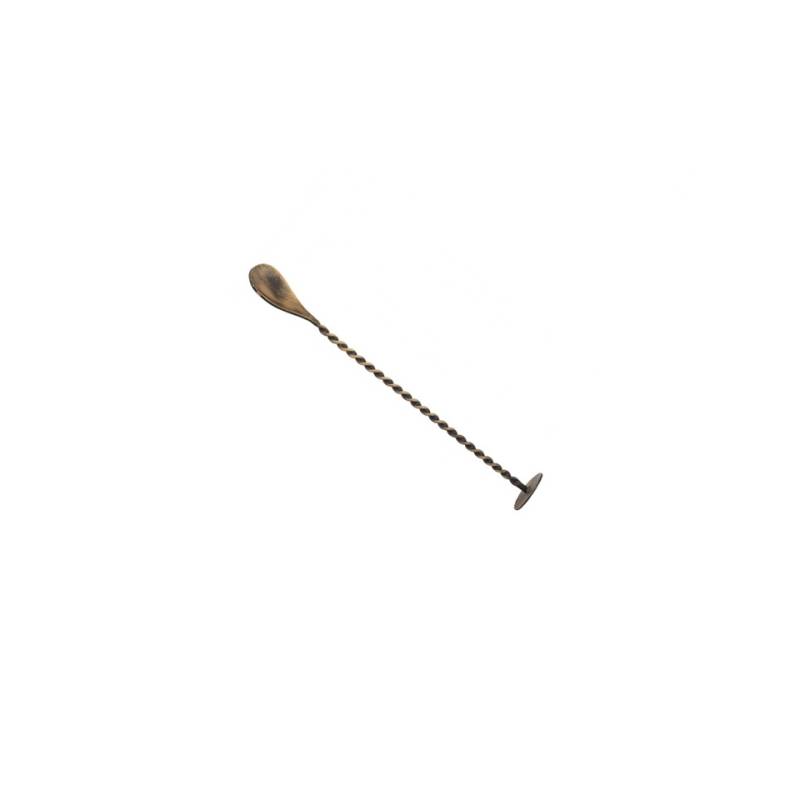 Cuchara de bar de acero inoxidable antiguo Copper Vintage 28 cm
