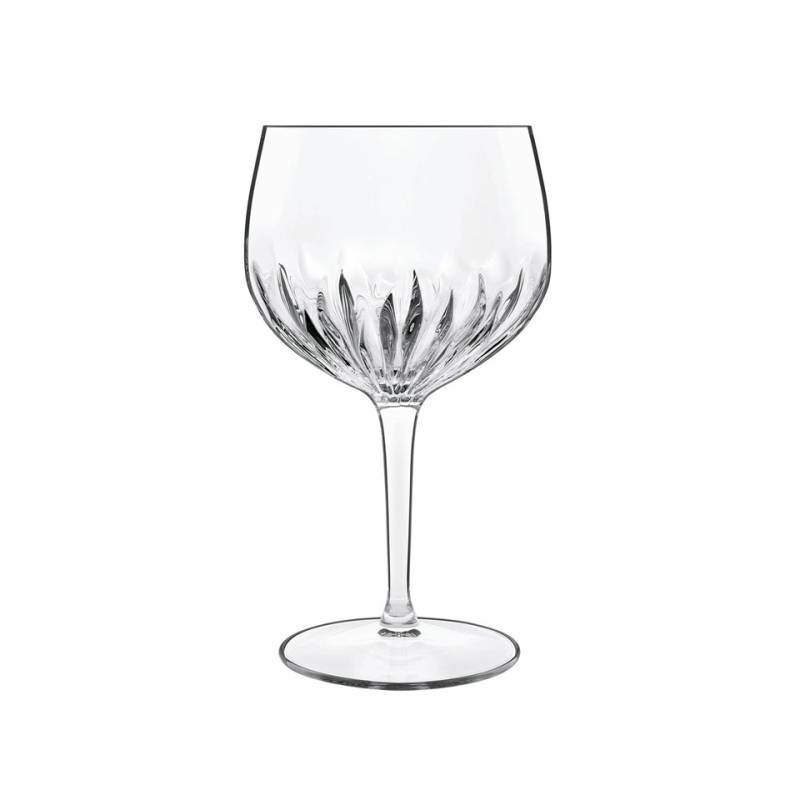 Gin Tonic Mixología Española Copa Luigi Bormioli en vidrio decorado cl 80