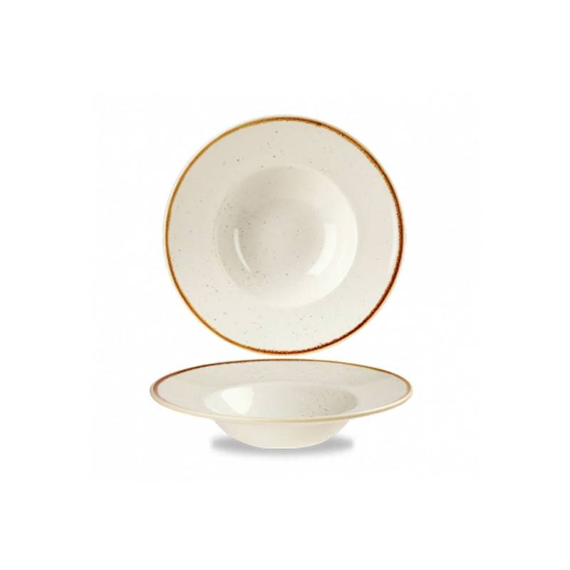Stonecast Churchill cuenco de pasta de cerámica vitrificada blanca 24 cm