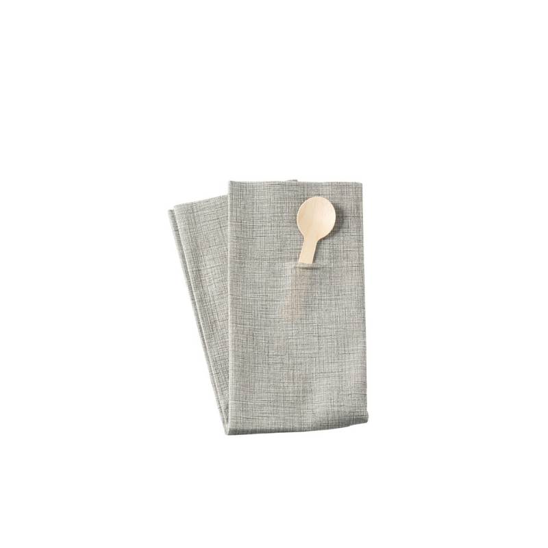 Serviette de table Easy pliée 1/8 en cellulose gris fumé cm 40x40